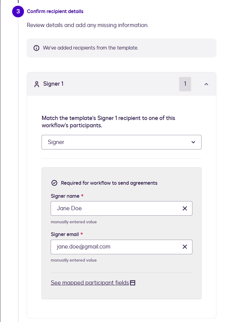 Signer participant
