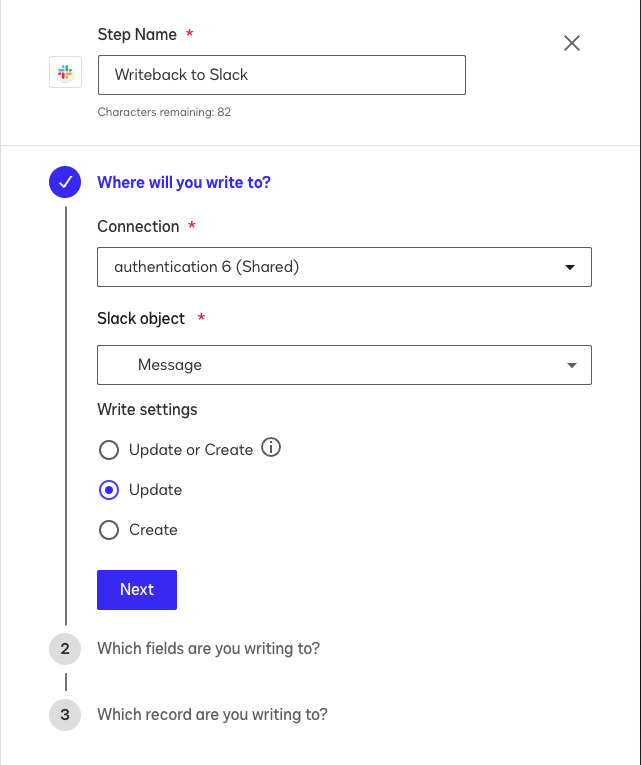 Only select update option